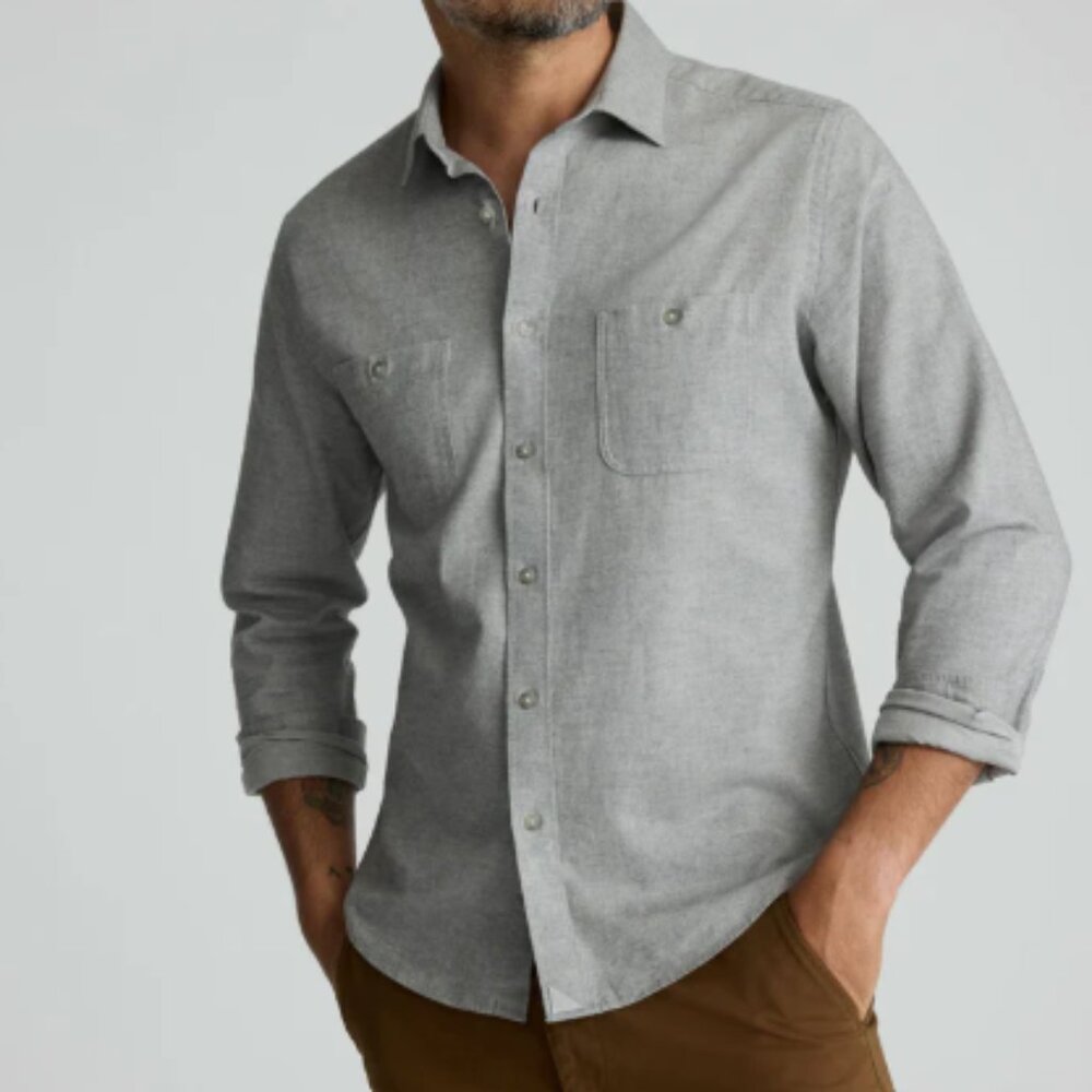 UNTUCKit Hemsworth Flannel Twill Button-Up Shirt